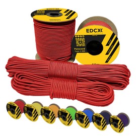 EdcX 3 mm Nylon Paracord 425 (15, 30, 50 and 100m) – 3 mm Type II, 100% Nylon Rope, 3 Strand Rope, 3 mm Nylon Rope in Many Colors (Light Red, 15 m)
