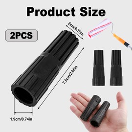 Extension Pole Adapter, 2 Pcs Extension Pole Screw Fit Ends to Tapered End Standard Universal Threaded Tip Replacement to Push Fit Converters Tools for Squeegee Telescopic Poles Paint Roller