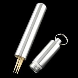 AXLIZER Portable Toothpick Holder Metal Toothpicks Portable Toothpick Case for Outdoor Camping Travel Picnic
