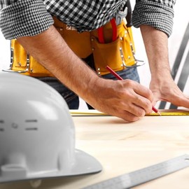 Dekton 7 Piece Pencil and Sharpener Set-175mm Oval Section Carpenter Pencils with Soft Lead|Special Sharpener Suitable for Carpenters Pencils|Ideal for Marking Wood and Other Materials