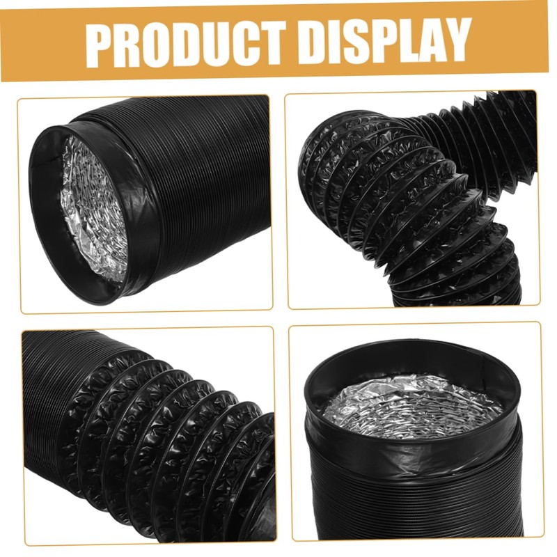 Outanaya Dryer Vent Hose Kit Flexible Foil Ducting with Black