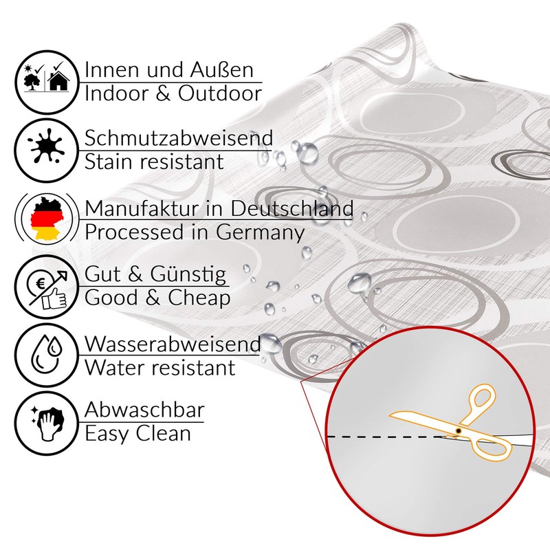 Anro Washable Oilcloth, Wax Tablecloth