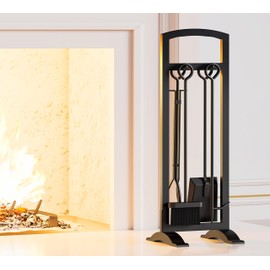 Kingson 5-Piece Lightweight Fireplace Tool Set – Portable, Compact, and Stylish Fire Pit Accessories Kit