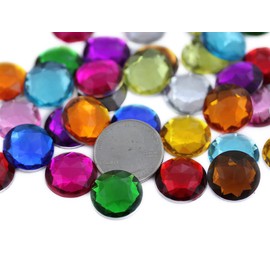Allstarco 18mm Flat Back Round Acrylic Rhinestones Jewels Plastic Gems Embelishments for Cosplay/Costumes Jewelry Making - 30 Pieces (Crystal Clear AB A01)