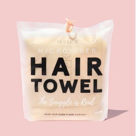 Sleeke Microfiber Hair Drying Towel - Sand, Quick Drying Hair Towel, Reduces frizz, Super Absorbent