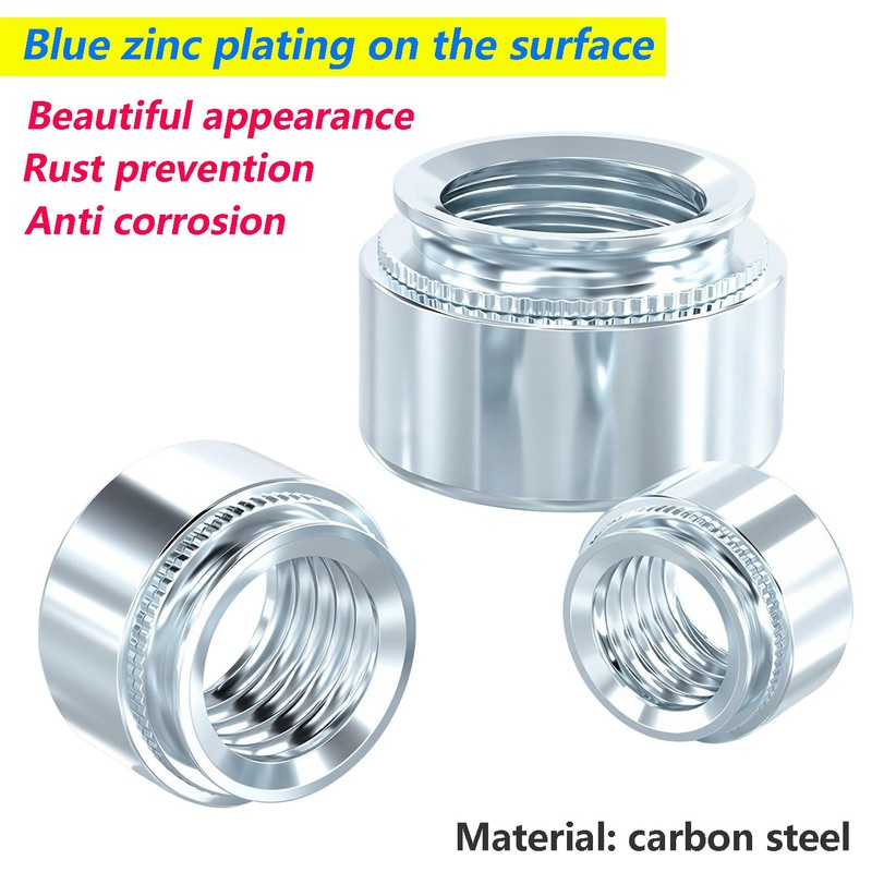 Qrity Pack of 20 Nuts, M4-2 mm Self-Locking Nuts, Pressure