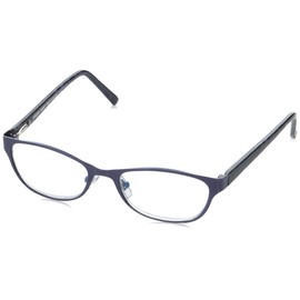 Foster Grant Charlsie Multifocus Reading Glasses, Satin Navy/Transparent, 1.25 x