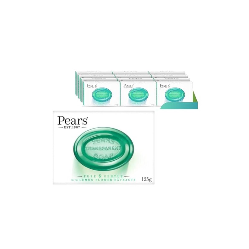 Pears Lemon Flower Extracts Green Soap Bars 125g – Pack