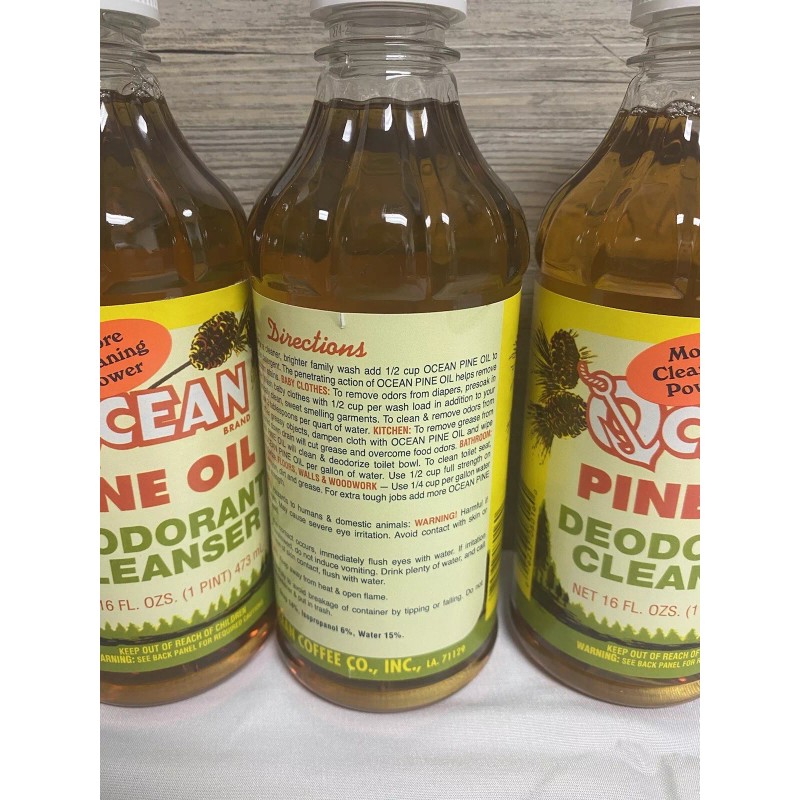 Oceans Coffe Company Ocean PINE Oil 16oz 3 Pack Cleaner