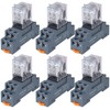 6PCS Electromagnetic Power Relay, 8-Pin 10 AMP 24V DC Relay