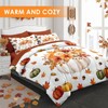 WeCozy Full Fall Comforter Set with Sheets, 7 Pieces Pumpkin