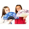 JUHONNZ Handheld Fans,3 PCS Folding Fans Bamboo Fans Silk Folding