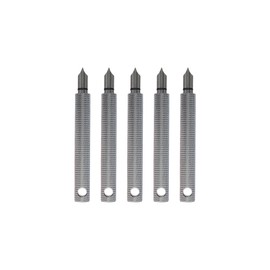 Majek (5pcs - Silver) Golf Groove Sharpener - Golf Club Groove Sharpener for Wedges & Irons. Generate Optimal Backspin. This Cleaning and re-Grooving Tool is a for Any Golfer in Your Life