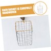 Levemolo Iron Crafted Wire Storage Basket Multi-Purpose Organizer Small Bread