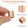 sourcing map 3/16"(5mm) Wire Rope Stop Sleeve, Copper Crimping Loops