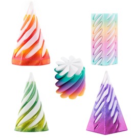 5 PCS Spiral Cone Fidget Toy, Cone Fidget Toy, Impossible Cone, Pyramid Fidget Toys Suitable for Enthusiasts Pursue Tactile Stimulation and Enhance Sensory Response Abilities