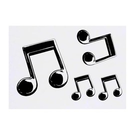 Azeeda 4 x 'Einzelne Musiknote' Temporäre Tattoos - Wasserfest, Hautfreundlich & Ungiftig · Transfers in Verschiedenen Größen (TO00082656)