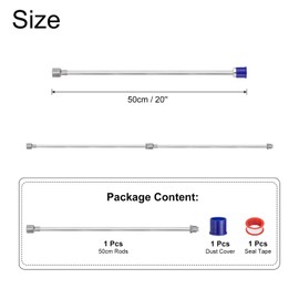 uxcell 20"/50cm Airless Paint Spray Gun Tip Extension Pole Rod Painting Aluminum Alloy Light Airless Paint Sprayer Extension Universal Replacement Tool, Silver