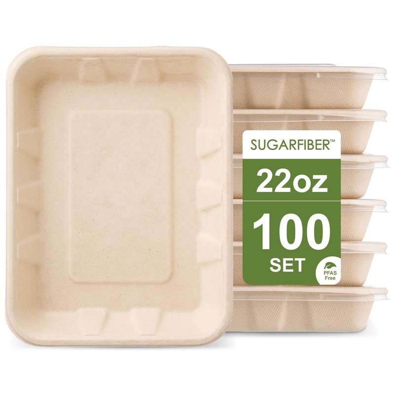 [400 COUNT] Harvest Pack Clear PET Flat Lids for Sugarfibers