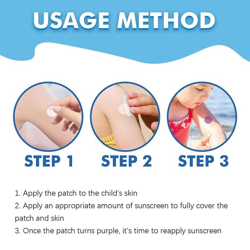 24 Pieces UV Stickers for Sunscreen, Reapply Sun Cream Stickers,