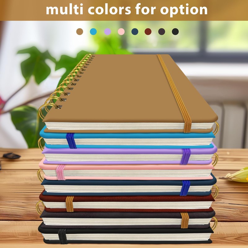 A5 Spiral Notebook, 8.27"x5.7" Hardcover Notebook 160 Lined Pages Spiral