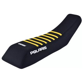 Polaris 1995-2003 Polaris Scrambler 250 400 500 Seat cover BLACK / GOLD YELLOW RIBS #243