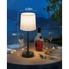 Black Cordless Lamp for Home Dinner，3000K Stepless Dimming Touch Control
