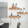 AMONENZ 30 cm Shower Shelf for Drilling, Black Bathroom Wall