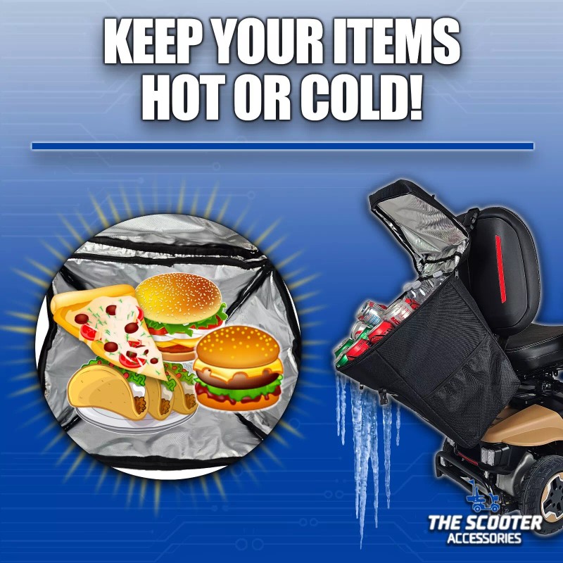 The Scooter Accessories Cooler Bag for Mobility Scooters & Powerchairs