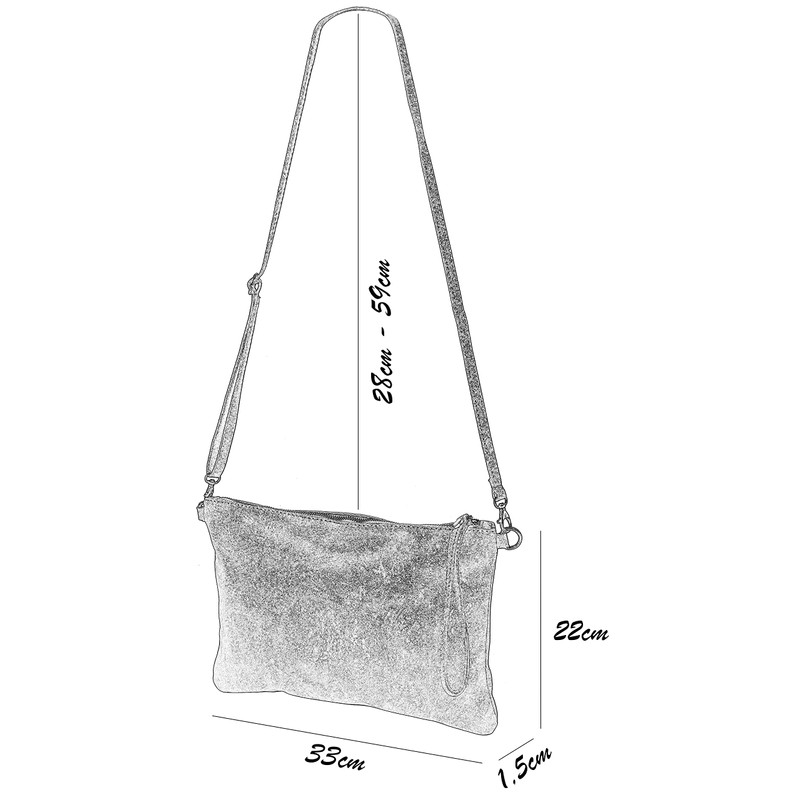 SH Leder Clara G396 Genuine Leather Shoulder Bag Clutch in