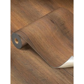 Easy DIY Floor Coverings, 1roll 300CM Peel And Stick Vinyl Flooring Roll, Thicken Self Adhesive Wood Plank Tiles, Waterproof Wear-Resistant for Kitchen and Bathroom Decor, Minimalist Home Refresh Stickers - Color: 45*300CM, pattern: Light Grey Wood Grain