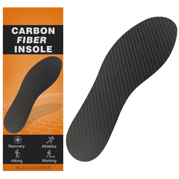 Plantilla de fibra de carbono, inserto rígido para artritis de pies, dedos mortones, dedos de césped, hallux limitus, hallux rigidus, 1 paquete (27,5 cm)