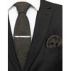 JEMYGINS Cashmere Wool Tie and Pocket Square Tie Clip Sets