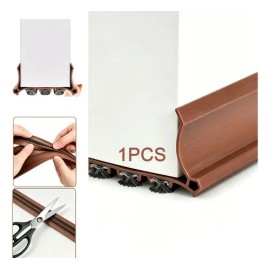 Tira Sellado Burlete Puerta Anti-Bug Guardapolvo 98.5cm39inch, 1pcs, Tira sello autoadhesivo para Cubre Polvo Aislamiento Acústico de Doble Borde...  