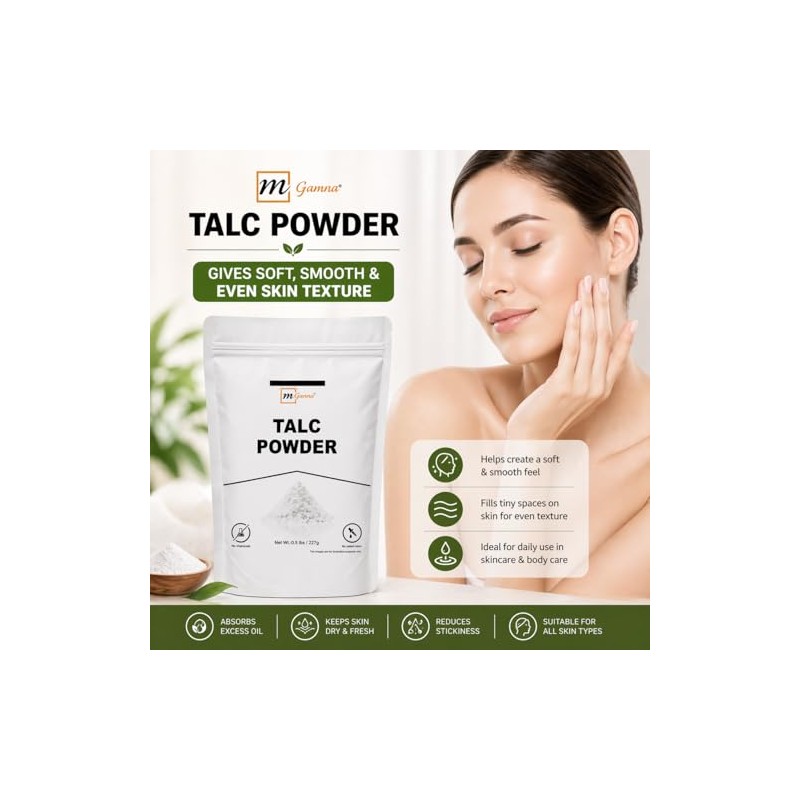 100% Natural Talc Powder 1 LBS / 454 GMS for