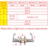 Door Latch with 3 Keys, Stainless Steel Door Lock Knob