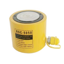 INTBUYING 50 Ton Hydraulic Telescopic Cylinder Jack Work Travel 50mm Low Height