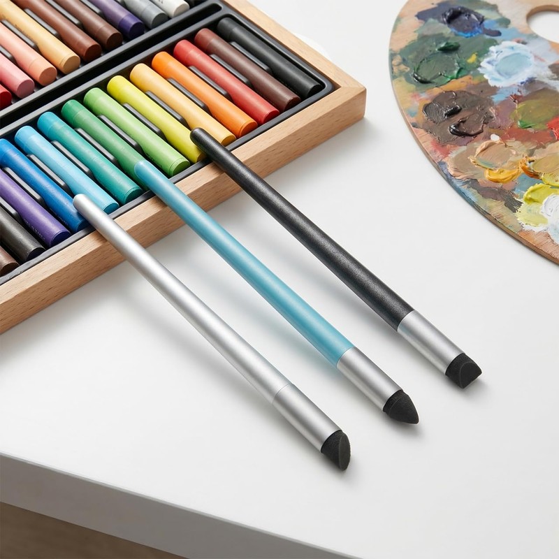 DECHOUS Oil Pastel Blending Sponge Pens 3Pcs Artist Smudge Pen