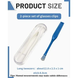 WUNZILO 2-teiliges Set Pinzette für weiche Kontaktlinsen,Mit Saugnapf Contact Lens Tweezers,Kontaktlinsen Zubehör Für Reisen Haushalt(Pinzette + Stab)