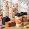 50 Pack 16oz Coffee Cups with Lids & Sleeves, Baby