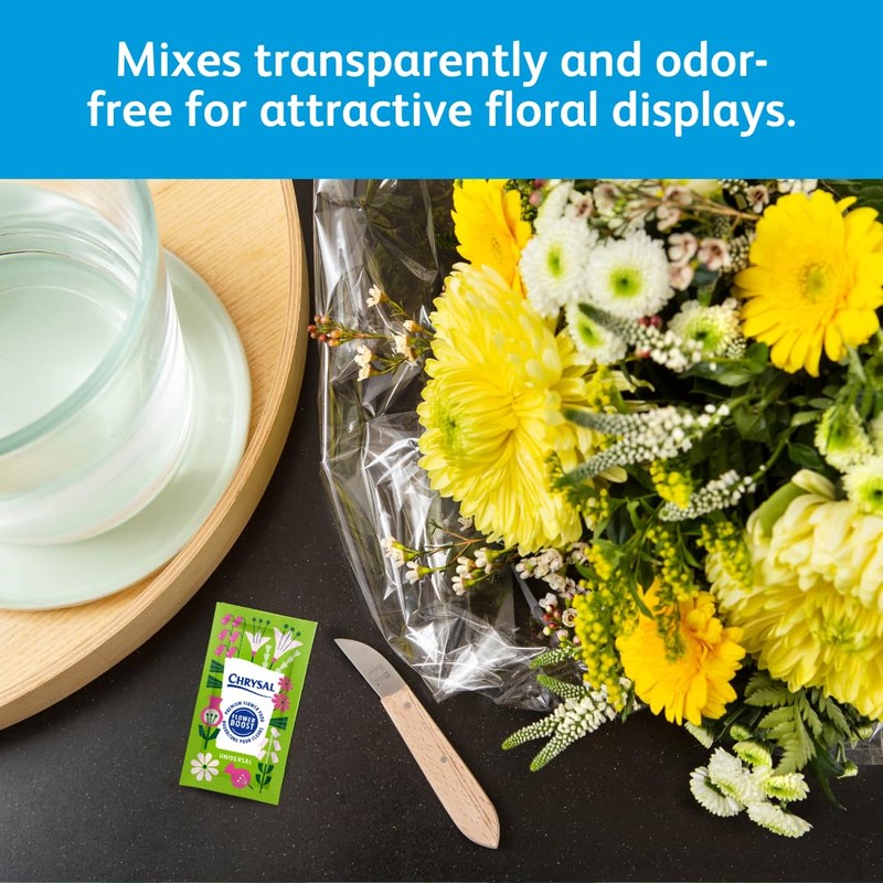 Chrysal Flower Boost – Clear Flower Food Packets for Flower