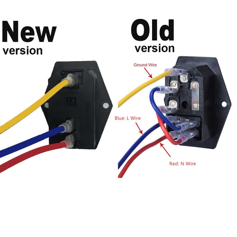 3Dman 15A 250V Rocker Switch On/Off Power Socket Inlet Module
