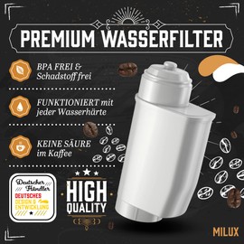 [3x] Water Filter for Brita Intenza | TÜV Certified Coffee Enjoyment | Replace Siemens TZ70003 / TCZ70033 / TCZ70033A | VAF004 Milux®