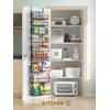 Delamu Adjustable Over the Door Pantry Organizer, 9-Tier Metal Pantry