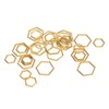 Hexagonal Knitting Stitch Markers Plating Process Fade Resistant Zinc Alloy