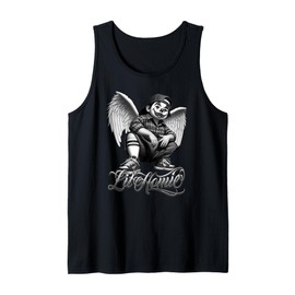 Lil Homie Little Chicano Tattoo Art Angel West Coast Cholo Tank Top