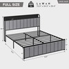 VECELO Bed Frame Full Size with Headboard, Upholstered Platform Bedframe,