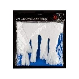 2 Metre Glittered Icicle Fringe
