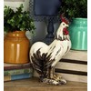 Deco 79 Polystone Rooster Decorative Garden Sculpture Indoor Outdoor Garden