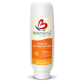 Biomaná Crema de Autobronceado a Prueba de Agua 150 ml Una Aplicación Dura hasta por Una Semana No Mancha la Ropa